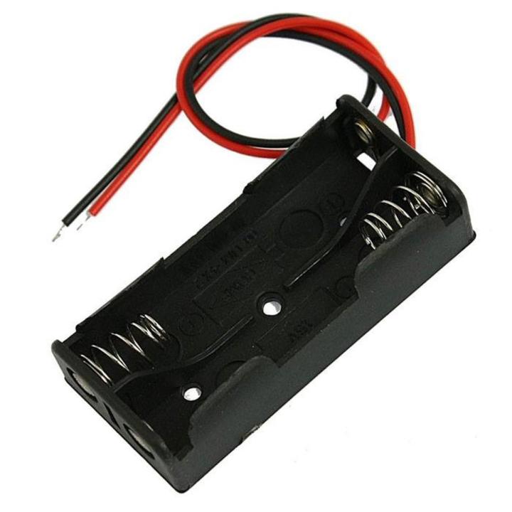 5x Plastic AAA Battery Storage Case Holder – 1.5V With Wire Leads – Black