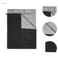 Outdoor Double Sleeping Bag 2 Person Portable Warm Bag for Adults Mountaineering Black. 