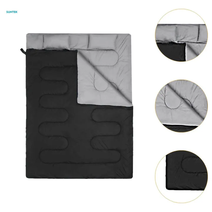 Outdoor%20Double%20Sleeping%20Bag%202%20Person%20Portable%20Warm%20Bag%20for%20Adults%20Mountaineering%20Black%20-%20Image%208