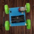 4WD Smart RO-BOT t Multi-Functional DIY DC Motor Car Chassis Kit  Single Layer Plastic Plate 90cm Kit Without  Battery Holder. 