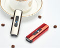 USB Electric Lighter Rechargeable Windproof Cigarette Lighters Smoking Tools Ultra-Thin Men's Gift. 