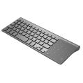 Thin 2.4GHz USB Wireless Mini Keyboard with Number Touchpad Numeric Keypad for Tablet Desktop Laptop PC-Silver gray.