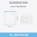 No Pump Needed Vacuum Storage Bags for Clothes Blankets Comforters Sweaters Pillows Home Compression Seal Bags Space Saver Bags.