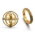 Astronomical Ball Rings Rotating Vintage Aspect Astrology Women Men Couple Ring Jewelry Gift. 