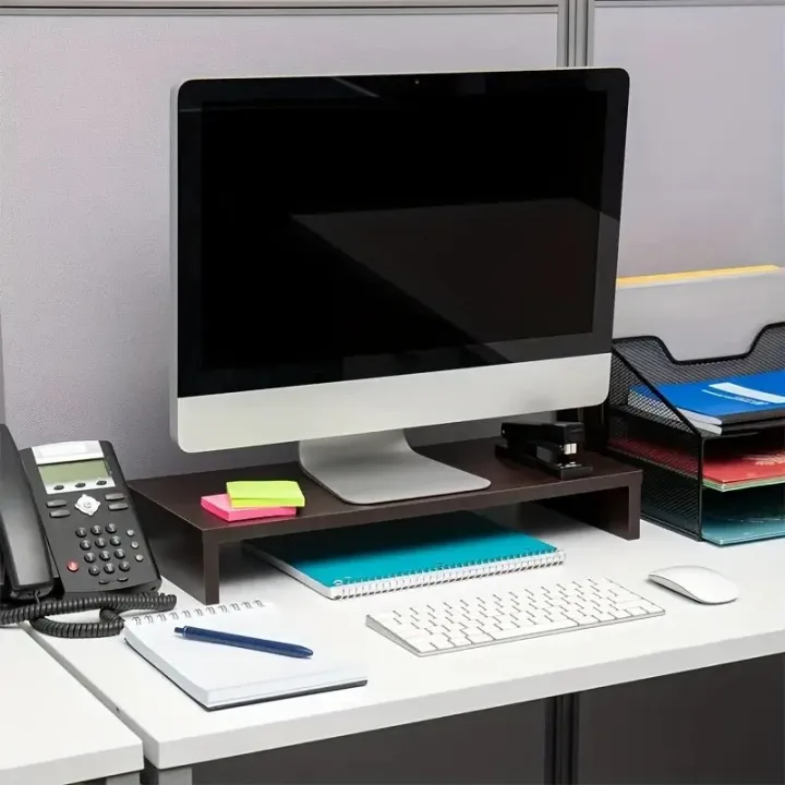 "20-Inch%20Monitor%20&%20Laptop%20Stand%20%20Ergonomic%20Desk%20Organizer%20%20Waterproof%20Melamine%20Board%20Riser%20%20Keyboard%20&%20Mouse%20Storage%20%20Sleek%20Home%20Office%20Accessory%20%20Multifunctional%20Desk%20Shelf%20for%20TV,%20Books,%20&%20Decor,%20Book%20Shelf%20Cabinet%20-%20Image%205