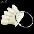 Monja 10Pcs Nail Art Natural Clear False Nail UV Gel Painting Practice Board Crown Color Display Plate Manicure Tool. 