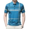 Polo Shirt Men Summer Casual Stripe Polo Tee Shirt Loose Thin Male Polos Shirts Tops. 