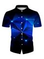 Luxury Man Shirt Male Summer Hawaiian Print Social Short Sleeve Men's Casual Single Button Slim Blouses Mens Designer Clothes.