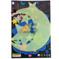 Wall Decoration Radium Sticker Big Sun Moon & Star.