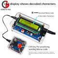 DC9V CW Decoder Morse Code Reader DIY CW Trainer Decoder Kit LCD Display Radio Circuit Board Electronic Welding Practice Kits. 