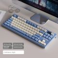 Langtu LT84 Pro Series 3-mode Connect Sandwich Structure Hot-swap Mechanical Keyboard Diy Smart Screen RGB Light Gaming Keyboard. 