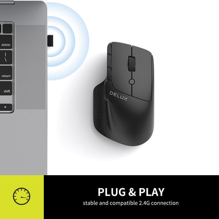 Delux%20M913GX%20Wireless%20Bluetooth%20Mouse%20with%20Side%20Scroll%20Wheel%20Multi-Device%20Ergonomic%20Mouse%20with%201600DPI%207%20Buttons%20For%20PC%20Computer%20-%20Image%203