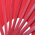 Bamboo structure of Tai Wushu martial arts hand Fan Red. 