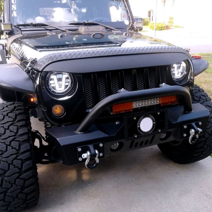 1pcs%2012V/24V%20Motorcycle%20Headlight%207%20Inch%20V-shape%20LED%20Headlight%20with%20Turn%20Signal%20Lights%20DRL%20Hi/Lo%20Beam%20Replacement%20for%20Jeep%20Wrangler%20JK%20JKU%20CJ%20LJ%20TJ%20Hummer%20H1%20H2%20-%20Image%202
