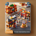 Compatible With Lego Street View Small Particle Assembled Block Puzzle City Building Model Children's Gift Toy. 
