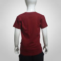 SHOISHOB BANGLADESH Persian Plum Red Color Screen Printed Half Sleeves Cotton TShirts for Boys Summer Collection. 