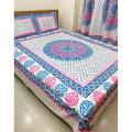 Block Print Cotton 1 Bed sheet 2 pillow covers.
