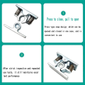 1Pcs Door Easy Lock Aluminium Alloy Door Easy Lock Stop Catch Release Clamp Double Roller Catch (Mp-3). 