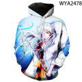 New Sweatshirts Anime Inway Pullover Long Sleeve 3D Printed Men Women Children Hoodies Streetwear Boy Girl Kid Casual Tops.