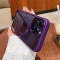 New iPhone 15 phone with eagle eye gold shield magnetic suction three in one Apple 14 full package fall protection case.