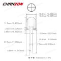 【The road to happiness Store】10pcs 10mm IR Emitting Diode Infrared Light Lamp Phototransistor Photodiode Transmitter Emitter Micro PCB Circuit.