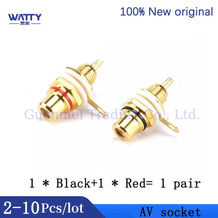 2-10 Pcs/Lot Circuitry Part Gold Plated RCA Female Socket Audio Socket Amplifier Audio Terminal AV Plug Electrical Circuitry Components