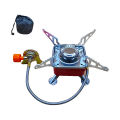Portable Gas Stove Combo with Safety Lock and Adjustable Wind Guard for Camping & Hiking.