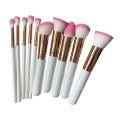 Premium Kabuki Brush Set - 10 Pieces Set. 