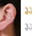 Fashion Double C Earrings Female Accessries No Pierced Ears 1Pc Simple Chic Earing Clip.