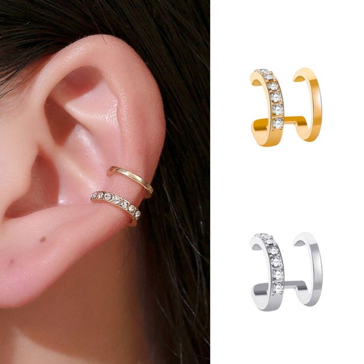 Fashion%20Double%20C%20Earrings%20Female%20Accessries%20No%20Pierced%20Ears%201Pc%20Simple%20Chic%20Earing%20Clip%20-%20Image%202