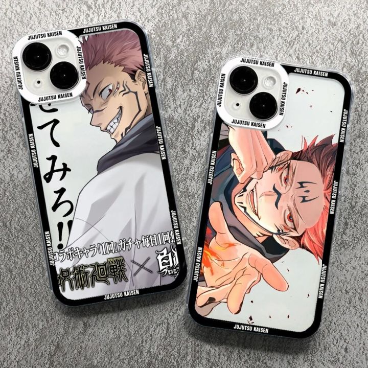 Japan Anime Jujutsu Kaisen Ryomen Sukuna Phone Case for iphone 15 14 13 12 11 Pro MAX X Xs Max XR 15Plus Luxury Clear Soft case