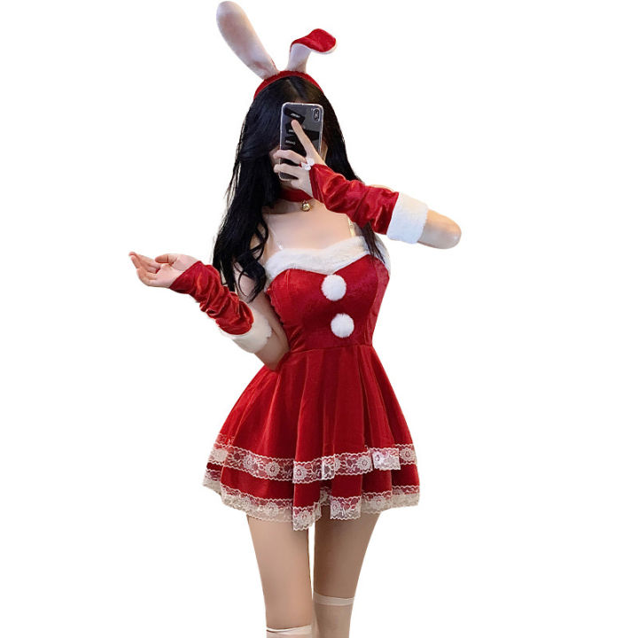 Red%20Women%20Christmas%20Santa%20Claus%20Cosplay%20Costume%20Winter%20Off%20Shoulder%20Dress%20Tube%20Dresses%20Red%20Christmas%20Dress%20-%20Image%205