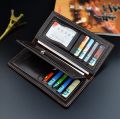 New Men Wallets Long PU Leather Purses Male Bifold Money Bag Large Capacity Purse Slim Card Holders High Quality Portable Wallet.