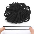 50pcs Black Hair Rubber Bands Women Girls Hair Tie Elastics Hairbands Ponytail Holders Hair Ties Seamless Elastic Hair Bands. 