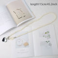 Fashion Long Necklace With Big Mirror Heart Pendant Women 2024 New Statement Pearl Shoulder Chain Personality Jewelry Wholesale.