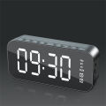 A18 Portable Wireless Speaker Clock Stereo Speaker With LED Screen FM Radio Dual Alarm Clock For Indoor Outdoor Travelling.