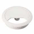 4 PCS Computer Desk Table Cable Hole Cover PVC Ware Cap White.