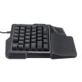 Ecocc Spot 35 Keys One-handed Gaming Keyboard Ergonomic LED USB Wired Backlight Home Office Game Keypad Keyboard Fast Delivery. 