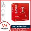 SKORE Not Out Climax Delay With 1500+ Dots Condom For Men | 3pcs Pack | India.