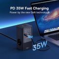 Baseus 35W Fast Charger 7 in 1 Power Strip Desktop Charging Station With 1200J Surge Protector Digital Display For iPhone Xiaomi. 