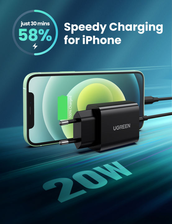 UGREEN%20CD137%20(10191)%20Fast%20Charger%20EU%20(Black)%20-%2020W%20Max%20-%20Fast%20Charger%20-Charger%20for%20iPhone,%20Android%20-%20Image%205
