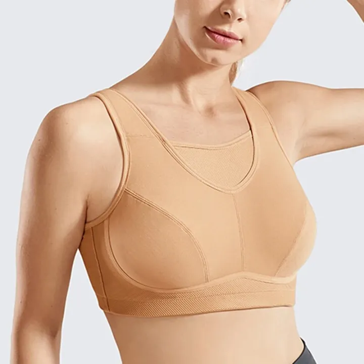 Womens%20Bounce%20Control%20Wireless%20Sports%20Bra%20High%20Impact%20Full%20Coverage%20Non%20Padded%20Underwear%2036%2038%2040%2042%2044%20C%20D%20DD%20E%20F%20G%20Solid%20Black%20-%20Image%203
