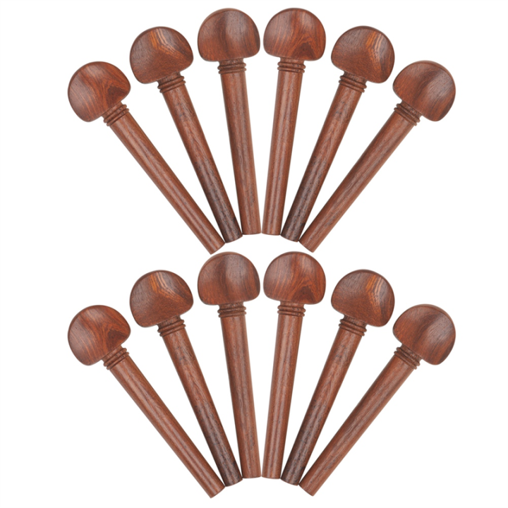 12Pcs/Set Udder String Spools Redwood Pegs Stringed Peg Repair Maintenance Tools Tuning Shaft Instrument Parts
