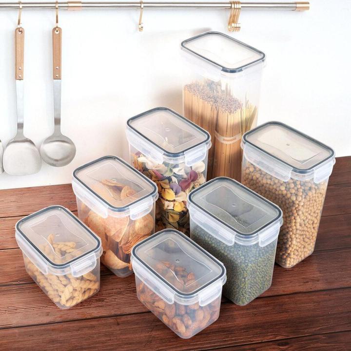 7 Pieces Food Container Kitchen Storage Cereal Dispenser for Storing