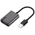 HXSJ USB to VGA Adapter with Audio 1080P Full HD Cable Screen Mirroring Adapter for TV/Monitor/Projector Gray.