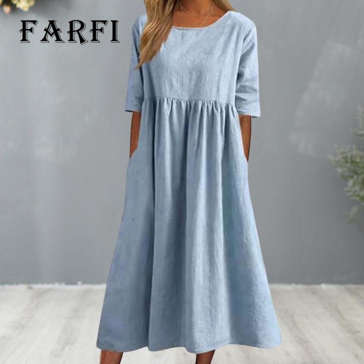 Farfi%20Women%20Dress%20Short%20Sleeve%20Nude%20Color%20Party%20Dress%20-%20Image%205