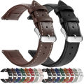 Top Grain Genuine Leather Watch Band, Quick Release 18mm/20mm/22mm Watch Straps, Fits Samsung Galaxy Watch, Garmin Huawei Watch.