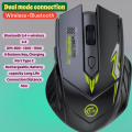 Bluetooth 5.4 Mouse Dual-Mode 2.4G Wireless Mouse 6 Buttons Gaming Mice Rechargeable Mouse 1600 DPI For PC Laptop Macbook.