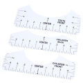 8 Pcs T-shirt Ruler Guide V Neck Alignment Tool To Center Designs Measurement.