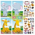 Fun Diy Child Sticker Dress-up Game Cartoon Animal Face Change Sticker Book Color Cognitive Puzzle Toy Baby Early Education Gift.
